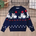 thumbnail image 4 of Fesfesfes Christmas Sweater for Children Boys and Girls Knit Sweaters Pullover Sweater Chunky Crewneck Long Sleeve Tops 2-10 Years, 4 of 6