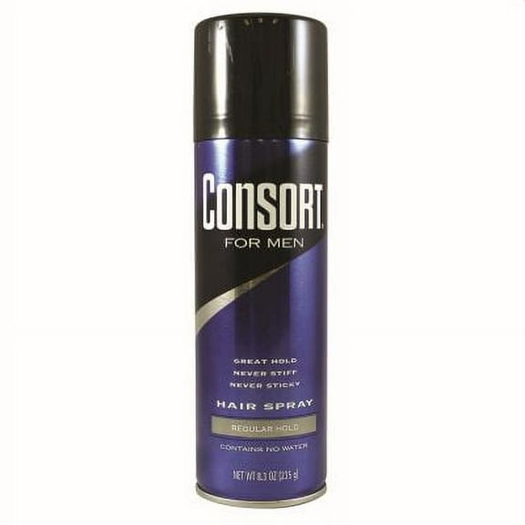 6 Pack - Consort For Men Hair Spray Aerosol Regular Hold 8.30 oz