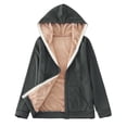 thumbnail image 1 of Veste à Capuche Grande Taille pour Femmes Chaude Zippée Décontractée Manteau d'Hiver Confortable, 1 of 4