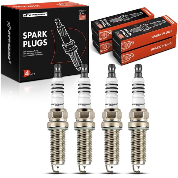 A-Premium Double Iridium Spark Plugs Compatible with Nissan Murano 2016, Pathfinder 2014-2015, Juke 2011-2017 & Infiniti QX60, 1.6L 2.5L, Pack of 4