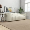 thumbnail image 2 of Montclair Mid Century Modern Luxury French Boucle Fabric Cream Couch, 2 of 4