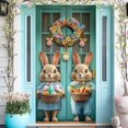 thumbnail image 6 of HongHeng Happy Easter Door Cover Bunny Banner Large Fabric Colorful Spring Welcome Decoration for Easter Party Photo Booth Background Favor Supplies, 35 x 70 Inches, 6 of 6
