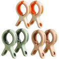 thumbnail image 1 of 3/6 pinzas para ropa, antideslizantes, multifuncionales, para tendedero (6 unidades, multicolor), 1 of 4