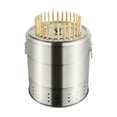 thumbnail image 4 of Portable Smokeless Barbecue Charcoal Barrel Grill,BBQ Charcoal Grill with 28 Skewers,Stainless Steel Surround kebab Grill, 4 of 13