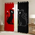 thumbnail image 2 of jejeloiu Black Cat Kitten Black Out Curtains,Happy Valentine'S Day Curtains Pack of 2 (42x63 Each),Western Valentine Gifts Bedroom Curtains For Men Women,Microfiber Bedroom Decor, 2 of 6