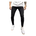 thumbnail image 1 of Color Sólido Stretch Casual Slim Fit Jeans Hombre, 1 of 8