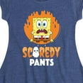 thumbnail image 3 of SpongeBob SquarePants - SpongeBob Scaredy Pants - Toddler And Youth Girls Fit And Flare Dress, 3 of 5