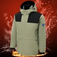 thumbnail image 4 of Chaquetas térmicas con aislamiento y carga USB, abrigo con cremallera y capucha para hombres y mujeres, 4 of 8