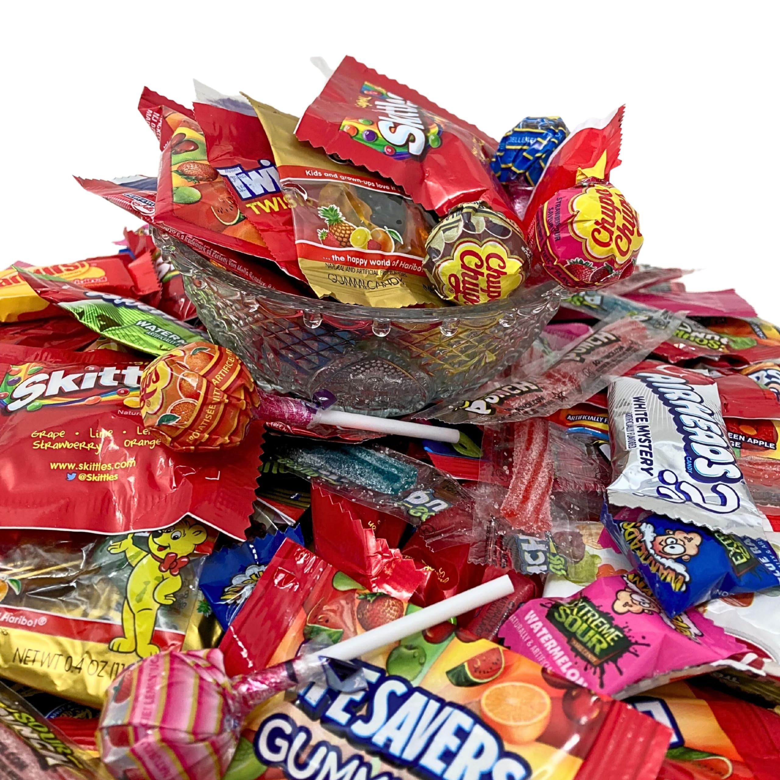 Holiday Candy Assorted Huge Party Candy Mix-3-lbs-Holiday Candy Individually Wrapped Bulk Candy Variety Pack Skittles, Starburst,Gummies, lollipops & More! Made in the USA! (48-Oz)