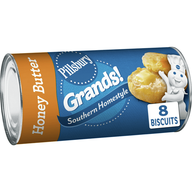 Pillsbury Grands Southern Homestyle Buttermilk Biscuits Honey Butter 8 Ct Walmart Com Walmart Com