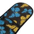 thumbnail image 2 of Dailycode Double Sided Oven Mitt with Loop Heat Resistant Kitchen Long Potholders 7" x 35" Blue Yellow Butterflies, 2 of 6