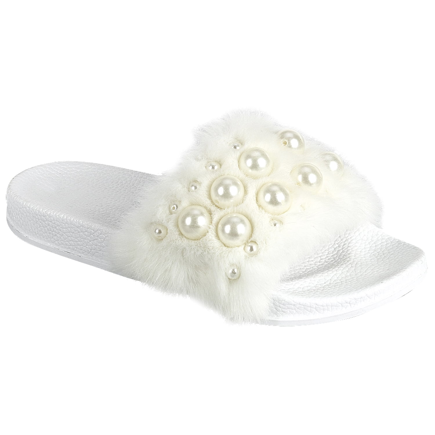 puffy woven slides
