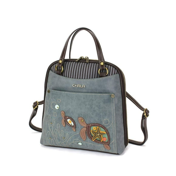 Mochila CHALA Convertible con hombro en piel sintética índigo