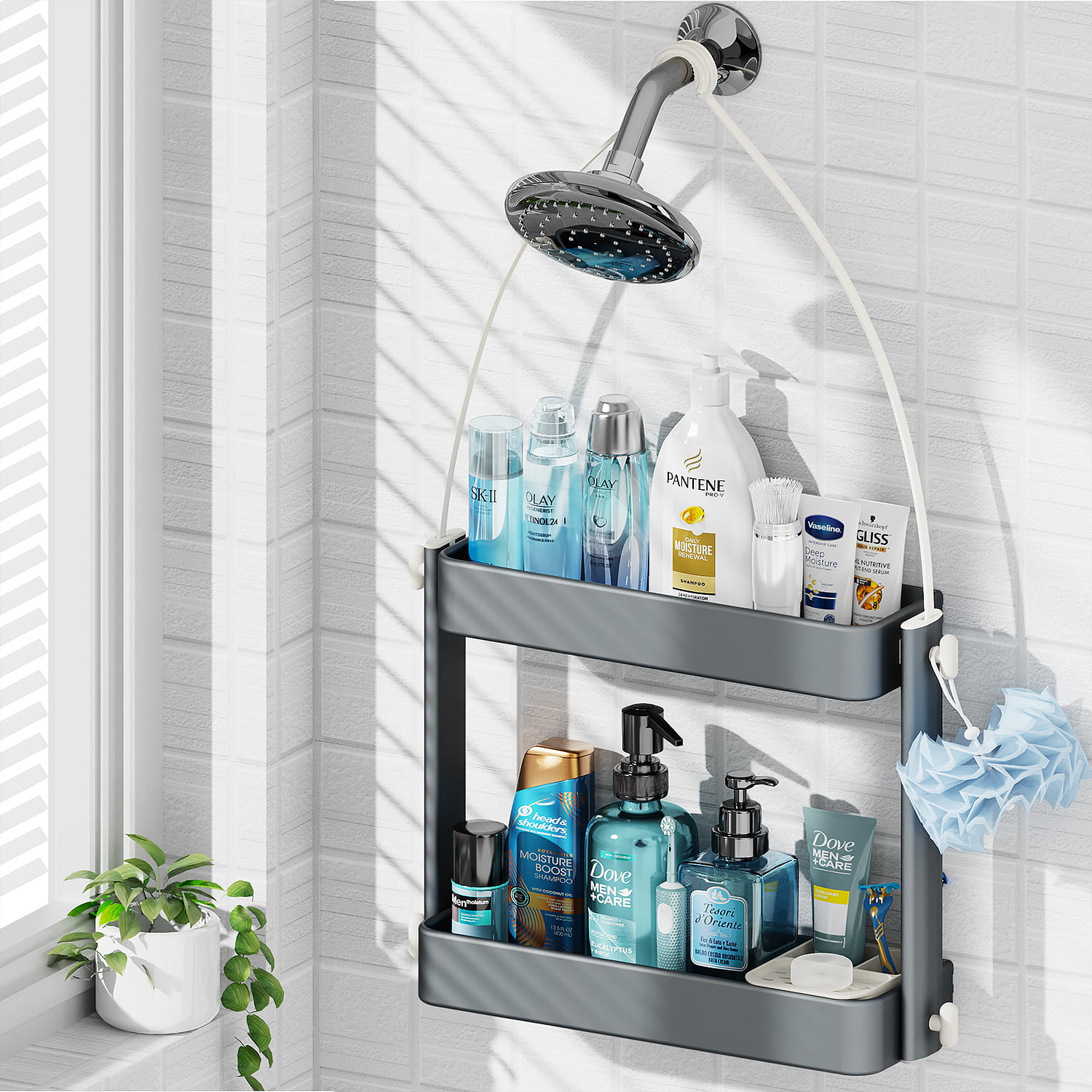 Details about   Bathroom Corner Storage Shower Rack Shelf Organiser Basket Tidy & Suction Cups 