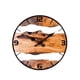 thumbnail image 4 of Reloj de pared de madera, reloj decorativo colgante, reloj de pared artístico redondo para Color marrón, 4 of 8
