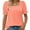 Coral color, variant on Womens Square Neck T Shirts Ruffle Trim Sleeve Casual Fashion Summer Tops