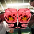 thumbnail image 6 of Aixig 1 Pair Boxing Training Fighting Gloves PU Leather Breathable Thai Sparring Punching Karate Professional Gloves for Children 3 to 12 Years Boys Girls Gift (Pink), 6 of 8