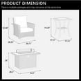 thumbnail image 3 of LayinSun 7 Piece Wicker Patio Furniture Set with Fire Pit Table, Classis Outdoor Conversation 360 Degree Swivel Chairs Set with Coffee Table, 3 of 7