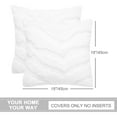 thumbnail image 6 of PiccoCasa Set of  2 Faux Fur Decorative Throw Pillow Covers Soft, 20 x 20 Inch White, 6 of 7