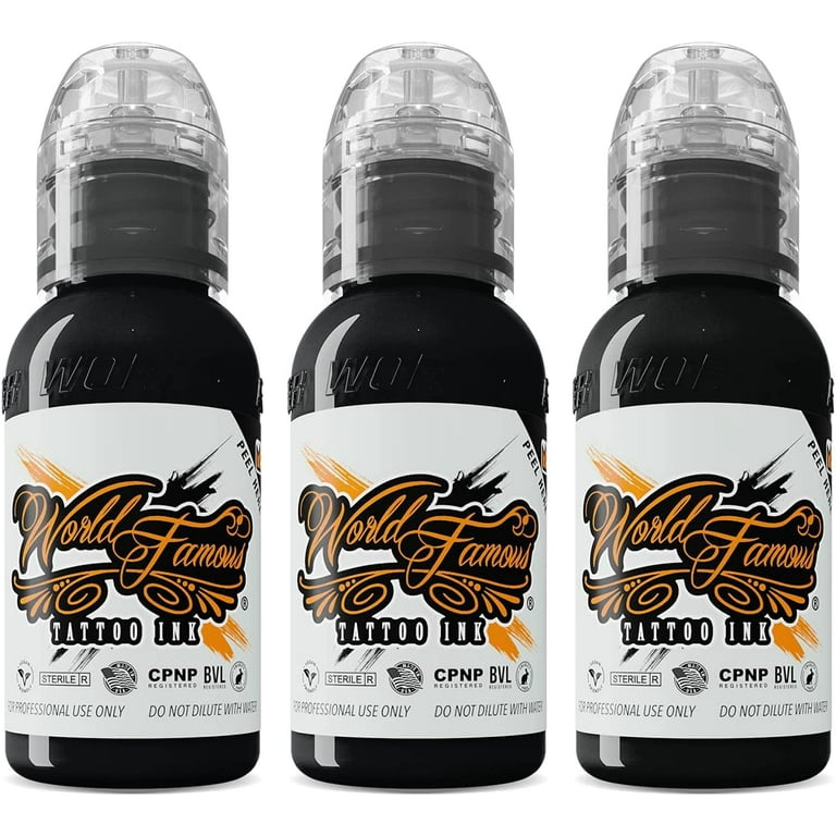 World Famous Tattoo Ink - 6 Color Simple Tattoo Kit - Professional Tattoo Ink in