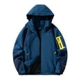 thumbnail image 4 of GEWSEY Womens Waterproof Rain Jacket Lightweight Active Outdoor Raincoat with Removable Hood (Dark Blue, 4XL), 4 of 5