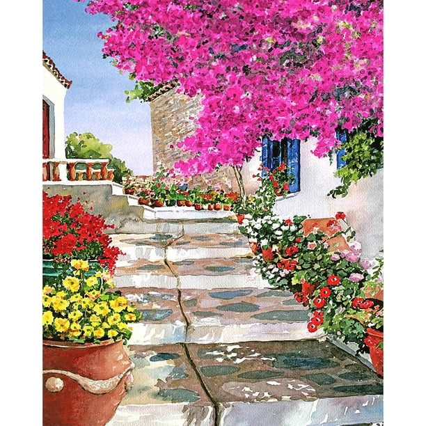 Wdftyju Yard Corner pintura al óleo por números Kit DIY pintura acrílica sobre lienzo (B1415) Wdftyju 7jv2kh7gp7nh9mu8D04