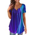 thumbnail image 1 of Gibobby mini faldas de mujer sexy mujer Camisetas sueltas de verano con volantes Camisas sin mangas plisadas(Azul, S), 1 of 5