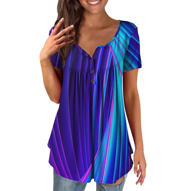 Gibobby mini faldas de mujer sexy mujer Camisetas sueltas de verano con volantes Camisas sin mangas plisadas(Azul, S)