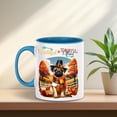 thumbnail image 3 of Thanksgiving Pug Pilgrim Grateful, Thankful, Blessed Fall Welcome 11oz Accent Two-tone Mug Dog Lover Gifts Coffee Tea Cup - 00021, 3 of 5