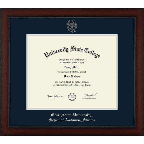 University School of Continuing Studies Silver Embossed