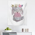 thumbnail image 1 of Flower Tapestry, Young Girl Summer Hare in Oil Painting Style with Flowers on Her Head Pink Cheeks, Fabric Wall Hanging Decor for Bedroom Living Room Dorm, 5 Sizes, Multicolor, by Ambesonne, 1 of 1