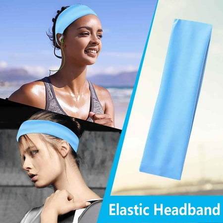 

12 Colors Women s Yoga Cotton Elastic Headband Sports Headband