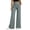 Dark Gray, variant on Women's High Waist Wide Leg Dress Pants, Front Seam Flare Trousers with Elastic Back Waist and Side Pockets, Lightweight Wrinkle Resistant Suiting Pants for Office Commute Daily Wear Beige L