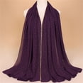 thumbnail image 6 of YUUZONE Hijab for Women Solid Color Chiffon Head Scarf Long Shawl Wraps with Rhinestones, 6 of 19