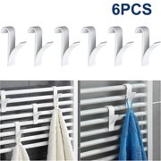6pcs Hanger compatible with Heated Towel Rail Radiator Tubular Bath Hook Holder-9
