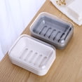 thumbnail image 2 of Miangastore 2pcs Simple Soap Box Soap Holder Case with Lid Soap Container Bathroom Soap Container for Home Hotel (Beige, Grey), 2 of 9