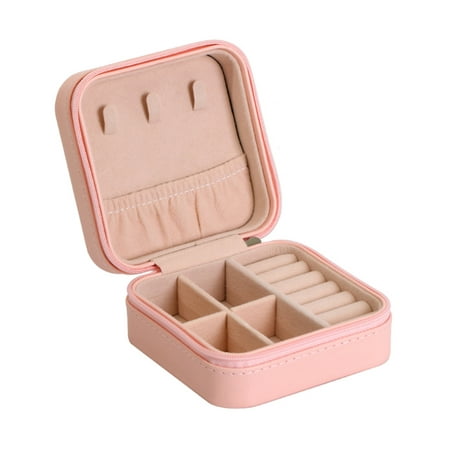Small Portable Travel Jewelry Box Organizer Storage Case for Rings Earrings