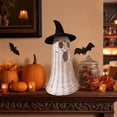 thumbnail image 3 of Rattan Witch Hat and Wicker Ghost Halloween Decor,Handwoven Ornament for Home Party Porch(E), 3 of 7