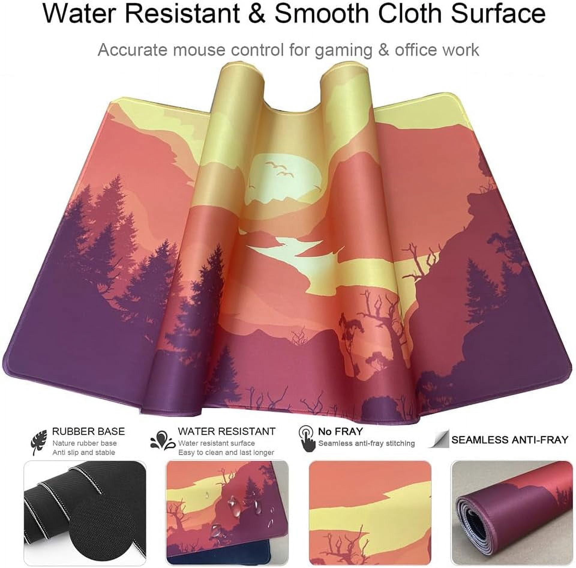 Large Gaming Mouse Pad, Extended XXL Desk Pad & Non-Slip Rubber Keyboard Mat Stitched Edges (90x40 sungaotao)
