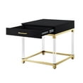 thumbnail image 4 of Posh Living Briar 1-Drawer Metal End Table with Acrylic Legs - Black/Gold, 4 of 8