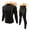 Black, variant on Mens Thermal Underwear Set with Fly, Long Johns Base Layer Winter Hunting Gear Sport Top and Bottom XS-4XL