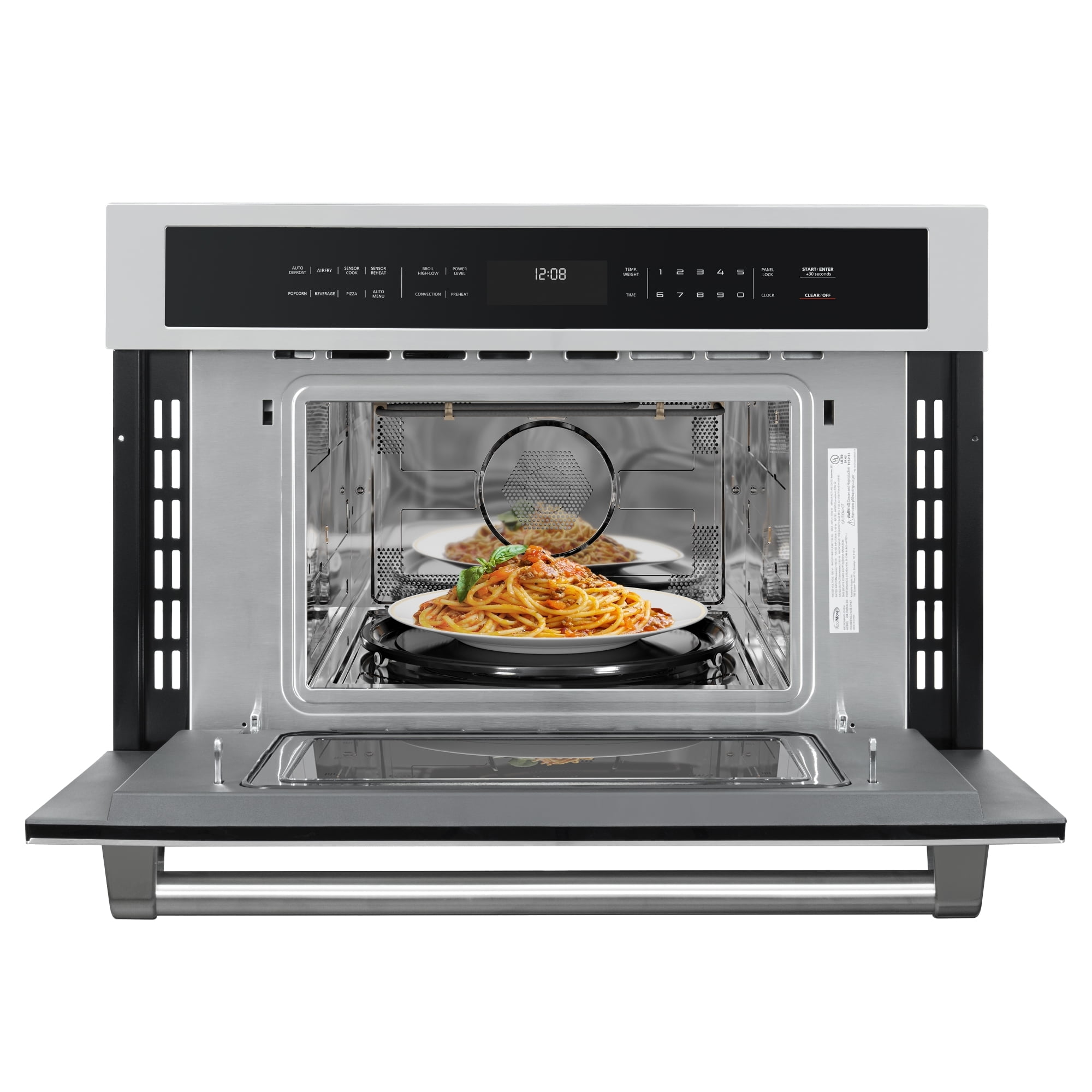 30 in. Built-In Microwave with Convection Oven and Air Fryer, 1.6 cu. ft. Capacity in Stainless-Steel (KM-CWO30-SS)