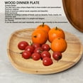 thumbnail image 3 of Modern and Personalized Walnut Wood Dinner Plate, Easy Cleaning & Lightweight for Desserts, Snacks, Fruits,Unique Japanese Style, Suitable for Tea, Reusable and, 3 of 7