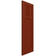 thumbnail image 2 of Ekena Millwork 18"W x 78"H True Fit PVC San Miguel Mission Style Fixed Mount Shutters, Pepper Red (Per Pair - Hardware Not Included), 2 of 9