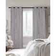 thumbnail image 4 of Wood Grain Rustic Blackout Curtains for Bedroom Living Room Darkening Curtains 63 Inches Long Farmhouse Striped Wooden Plank Window Curtain 2 Panels Set Window Treatment Grommet Drapes 52"x63", 4 of 9