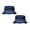 Navy/Khaki, variant on OTTO CAP 100% Cotton Twill Fishing Hunting Summer Travel Bucket Cap Hat, 2 Hats Set, Gray/Black, M (58cm/22.8")