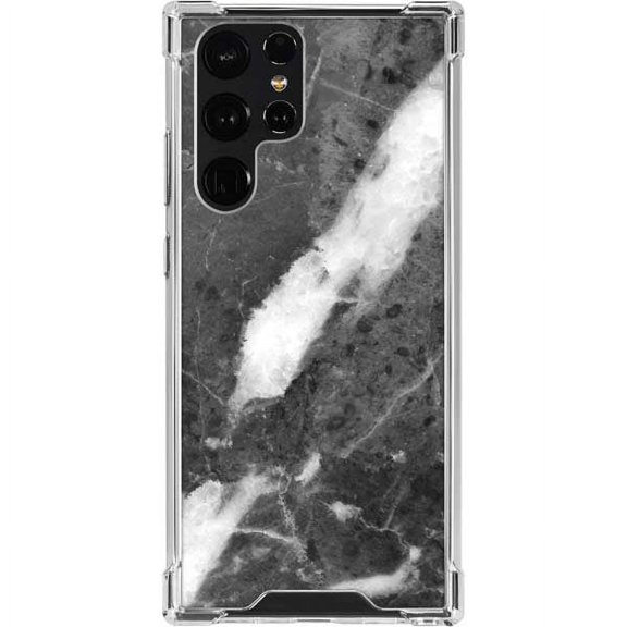 Skinit Marble Stone Grey Galaxy S22 Ultra Clear Case