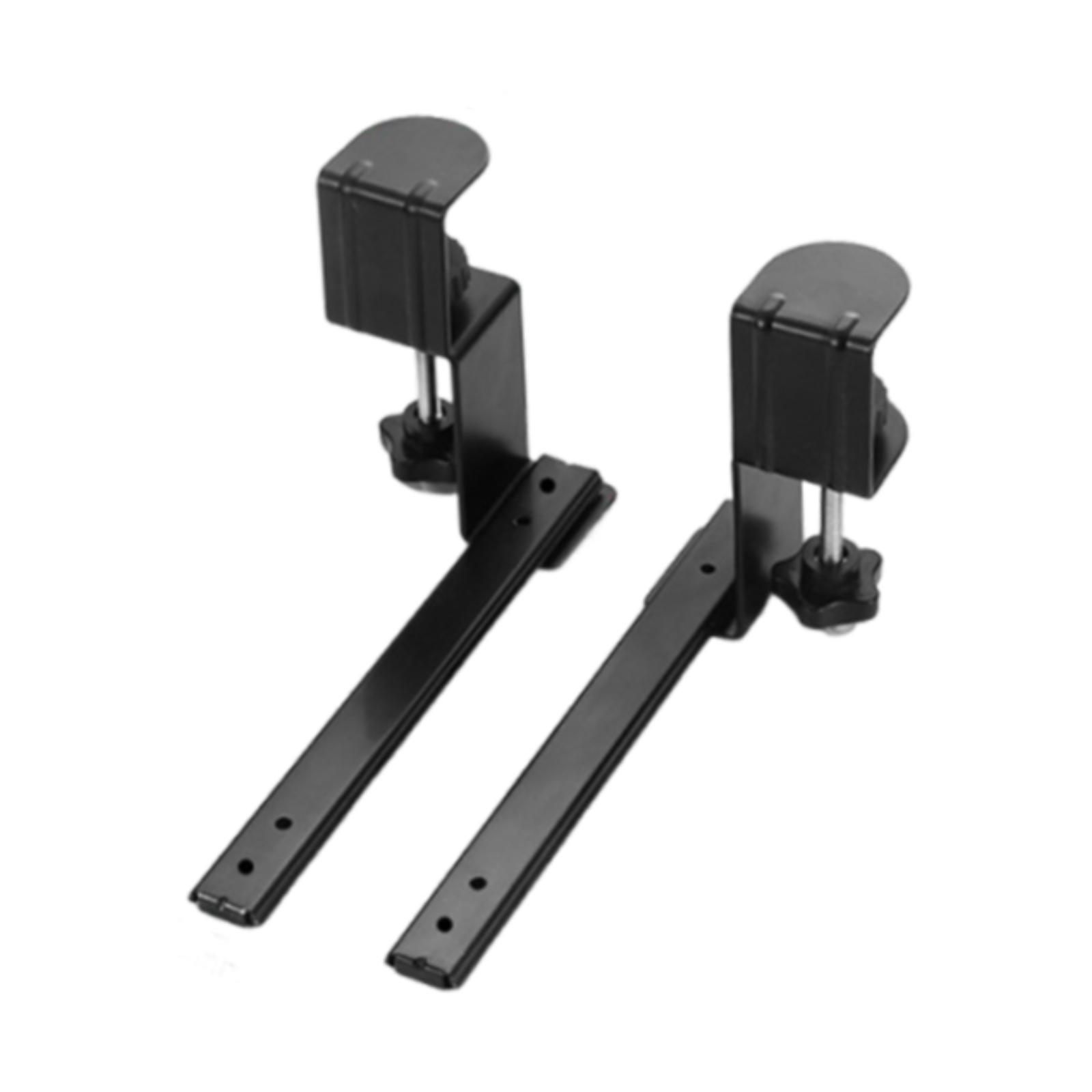 2 Pack Under Desk Keyboard Tray Slide Hardware Desk Extender Heavy Duty Steel Clamp on for Office Table Cabinet