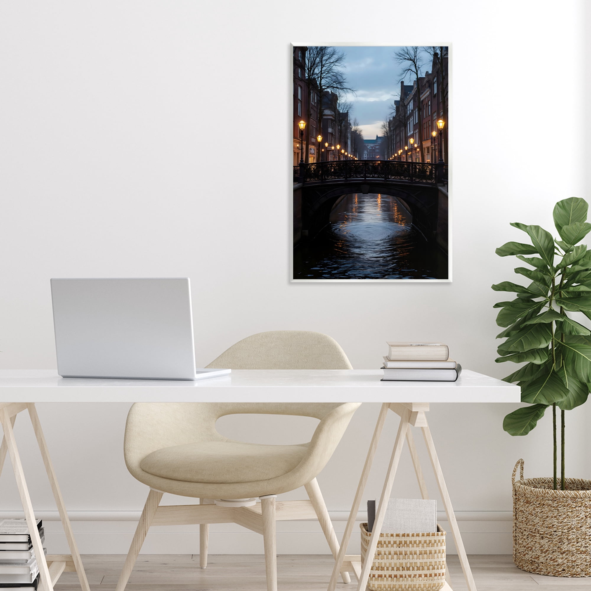 Stupell Industries Lantern Light over Quiet Canal Wall Plaque Art, design by Creative Studio