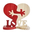 thumbnail image 2 of Adornos de madera Macarena en forma de corazón Decoración de mesa 12cm x 12cm, 2 of 8